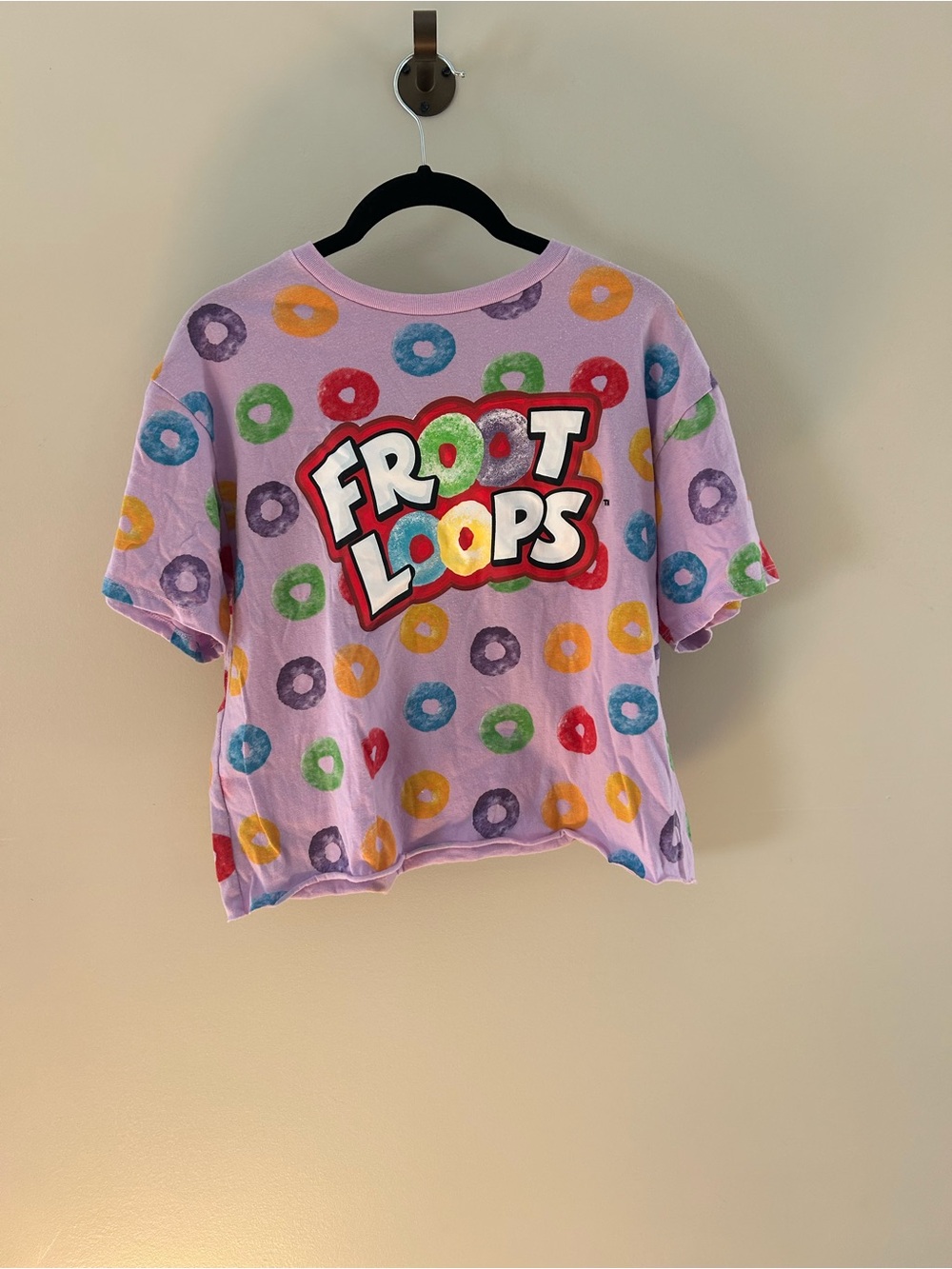 Froot Loops Lavender  cropped tee